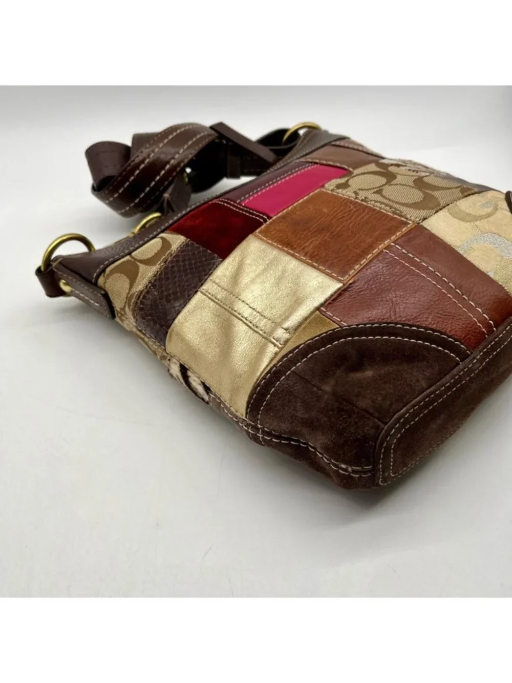 Coach Multi Colored Vintage Patchwork Crossbody Bag